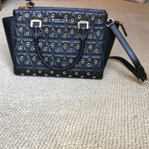 Michael Kors large, black with gold detail, bag